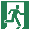 ISO 7010 sign E002: Emergency exit (right hand)