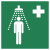 ISO 7010 sign E012: Emergency shower