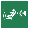 ISO 7010 sign E014: Child seat presence and orientation detection (CPOD)