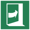 ISO 7010 sign E023: Door opens by pushing on the right side
