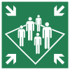 ISO 7010 sign E032: Muster station (ship)