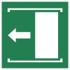 ISO 7010 sign E034: Sliding door opens to the left