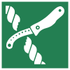 ISO 7010 sign E035: Life raft knife