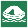 ISO 7010 sign E038: Life raft