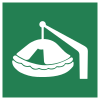 ISO 7010 sign E039: Davit-launched life raft