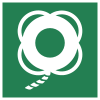 ISO 7010 sign E041: Lifebuoy with line