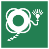 ISO 7010 sign E043: Lifebuoy with line and light