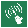 ISO 7010 sign E051: Portable VHF radiotelephone apparatus