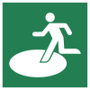 ISO 7010 sign E065: Outdoor refuge area for natural disasters