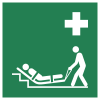 ISO 7010 sign E067: Evacuation mattress