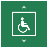 ISO 7010 sign E070: Emergency lift for people with reduced mobility