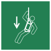 ISO 7010 sign E073: Emergency climbing harness