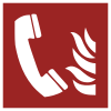 ISO 7010 sign F006: Fire alarm telephone