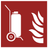ISO 7010 sign F009: Wheeled fire extinguisher