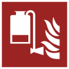 ISO 7010 sign F010: Portable foam extinguishing unit