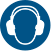 ISO 7010 sign M003: Wear ear protection