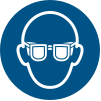 ISO 7010 sign M004: Wear eye protection