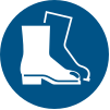 ISO 7010 sign M008: Wear foot protection