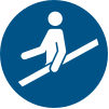 ISO 7010 sign M012: Use handrail
