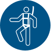 ISO 7010 sign M018: Wear a safety harness