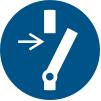ISO 7010 sign M021: Disconnect before carrying out maintenance or repair