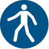 ISO 7010 sign M024: Use the pedestrian walkway