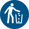 ISO 7010 sign M030: Use the waste container