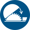 ISO 7010 sign M031: Use the table saw blade guard