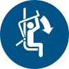 ISO 7010 sign M033: Close the chairlift safety bar