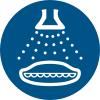 ISO 7010 sign M043: Activate the water spray system while lowering