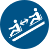 ISO 7010 sign M052: Keep a safe distance between sleds