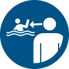 ISO 7010 sign M054: Supervise children in water facilities