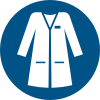 ISO 7010 sign M059: Wear a laboratory coat