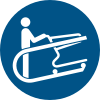 ISO 7010 sign M060: Hold the trolley handle firmly