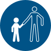 ISO 7010 sign M065: Children must be accompanied