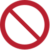 ISO 7010 sign P001: General prohibition sign