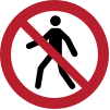 ISO 7010 sign P004: No pedestrians