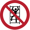 ISO 7010 sign P009: Do not climb