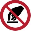 ISO 7010 sign P010: Do not touch