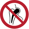 ISO 7010 sign P014: No access for people with metallic implants