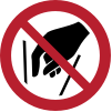 ISO 7010 sign P015: Do not put your hands in