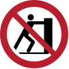 ISO 7010 sign P017: Do not push