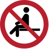 ISO 7010 sign P018: Do not sit