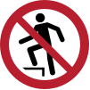 ISO 7010 sign P019: Do not climb up
