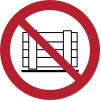 ISO 7010 sign P023: Do not deposit or store material