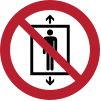ISO 7010 sign P027: No transport of people
