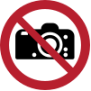 ISO 7010 sign P029: No photography