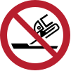 ISO 7010 sign P032: Not suitable for side grinding