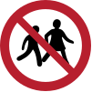 ISO 7010 sign P036: No access for children