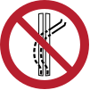 ISO 7010 sign P037: Do not leave the marked trail